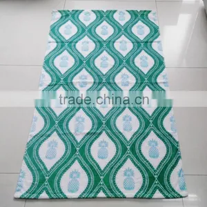 100% Cotton Green Color Special Pineapple Design Printing Beach Towel Pareo Ethnic Felling Beach Towel thumbnail-2