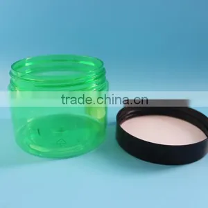 150ml 5oz Green Clear PET Plastic Empty Bath Salt Jar Container for Solan thumbnail-3