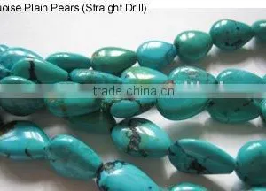 Turquoise Smooth Briolette Beads thumbnail-1