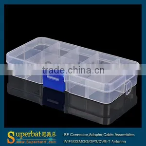 Compact Adjustable 10 Compartments Plastic Storage Box thumbnail-1