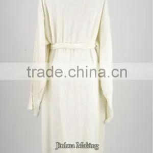 Exquisite Embroidery 100% Terry Cotton Bathrobe for Women thumbnail-3