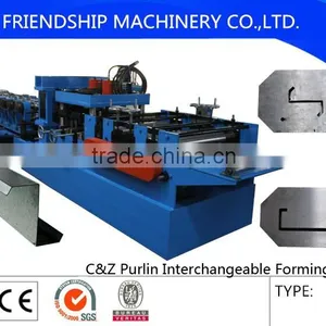Quick Interchangeable CZ Purlin Roll Forming Machine thumbnail-4