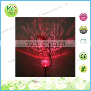 Street Outdoor Light Glass Ball Butterfly Solar Power thumbnail-6