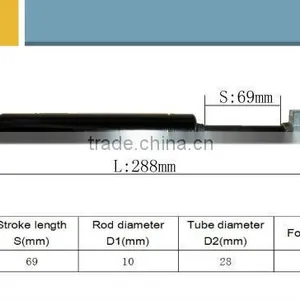 Lockable Gas Spring for Bus Seat KQ28-69-288(Q-Q)400 thumbnail-6