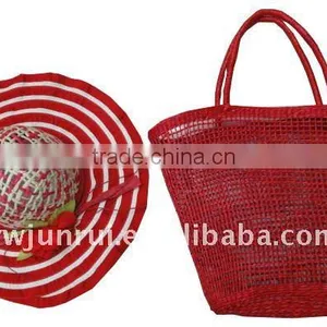 Hot Selling Straw Handbag With Fancy Hat thumbnail-1