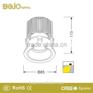 CE RoHS 100-110LM/W 6w 9w 13W Spotlight Led Light thumbnail-2