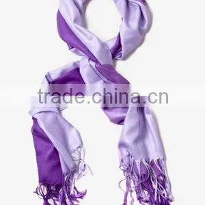 Purple Acrylic Gradient Rainbow Viscose Pashmina Scarf thumbnail-1