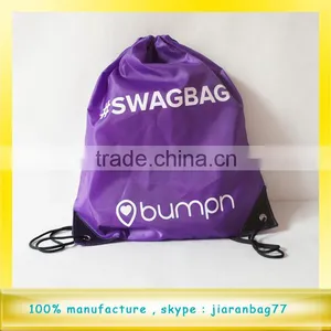 Hot Polyester Bag Travel Bag Polyester 210D Cheap Custom Drawstring Backpack thumbnail-1