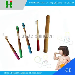 Travel Kid Biodegradable Bamboo Toothbrush With Soft Round Handle thumbnail-1