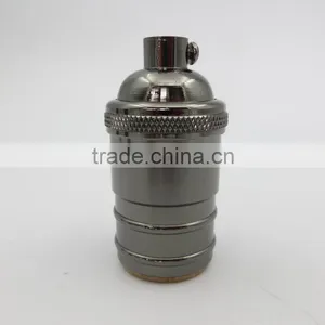 Antique Brass Finish Solid Lamp Holder E26 E27 Light Base Socket With or Without Switch thumbnail-3