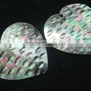 Exclusive Rare Arrival Natural Mother of Pearl Gemstone With Beautiful Carving Heart Shape MOP Gemstone thumbnail-2