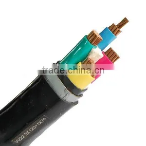 GOST ISO CE IEC Certificate 0.6/1kv 3x120+1x70mm2 Copper Conductor PVC Insulation PVC Sheath Power Cable thumbnail-1