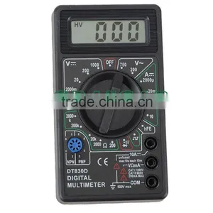 LCD Digital Voltmeter Ammeter Ohm Multimeter DT830D With Test Leads and Buzzer thumbnail-1