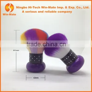 2015 Wholesale Romantic Multicolor Nylon Hair Aluminum Ferrule Purple Plastic Container Kabuki Powder Brush thumbnail-1