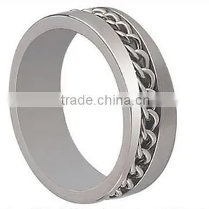 2016 Chain High Polished Classic Stainless Steel Ring Band for Men thumbnail-4