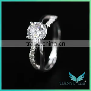Moissanite Fire Solitaire Ring Color Moissanite Sic Silicon White Color Jcpenney Moissanite Jewelry thumbnail-2