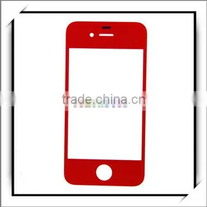 Top Quality !! Front Screen Glass Lens for IPhone 4S Red thumbnail-1