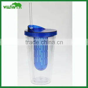 16oz BPA Free Plastic Water Bottle thumbnail-1