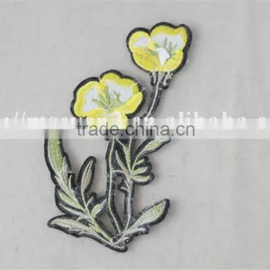 Beautiful Yellow Flower Patches Customized Embroidery Patch Products for Sale thumbnail-5
