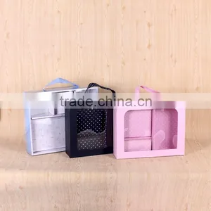 Luxury Rigid Cardboard Packaging Box for Clothes With Handle thumbnail-2