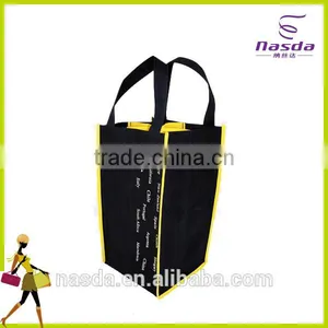 Hot Sale Non-woven Wine Bag,high Quality Wine Bag for 4 Bottle,non Woven Wine Bottle Bag for Sale thumbnail-1