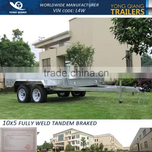 Economic Heavy Duty 10x5ft Hot Dipped Galvanized Tandem Box Trailers thumbnail-5