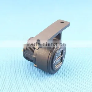 High Quality 5V~30V Car Dual Port Digital Voltmeter And Ammeter Socket With Bracket One Hole Panel thumbnail-2