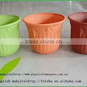 Facory Hot Sale Round Colorful Small Plastic Flower Pot thumbnail-2