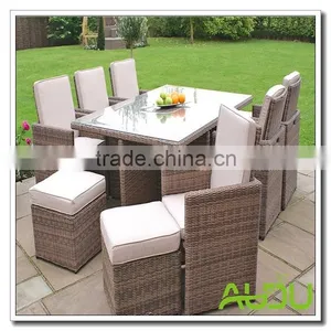 Audu Wicker Garden Patio Outdoor Cube Seating thumbnail-1