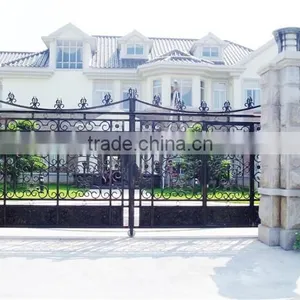 Bisini Luxury Iron House Gate, Swing House Main Gate Design, New Design Big Iron Gate thumbnail-2