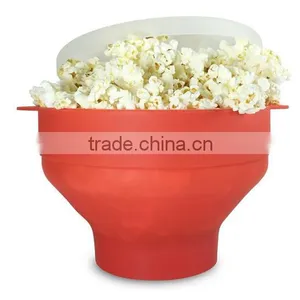 Collapsible Silicone Popcorn Popper,Microwaveable Silicone Popcorn Bucket thumbnail-1