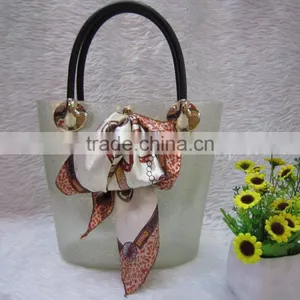 Fashion Sparkling Silicone Beach Bag With Silk Butterfly Knot thumbnail-1