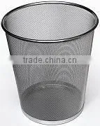 Store More Round Metal Mesh Wastebasket Black thumbnail-1