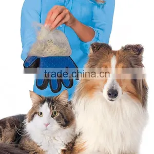 Pet Grooming Dogs Cats Bath Silicone True Touch Deshedding Glove thumbnail-6