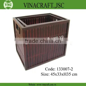 Laundry Bamboo Basket Set of 3 thumbnail-1