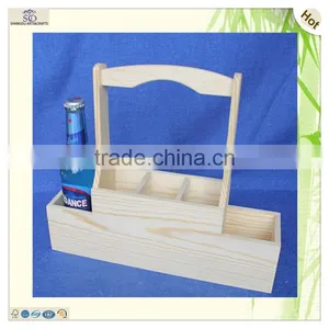 Handmade Vodka Whisky Wine Show Carrier Pine Wooden Basket thumbnail-3