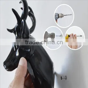 Hand Carved Clothes Hook Resin Deer Bag Holder Hook thumbnail-5