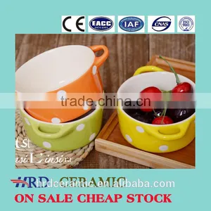 Wholesale Stocked Korean Ceramic Soup Bowl With Handle thumbnail-1