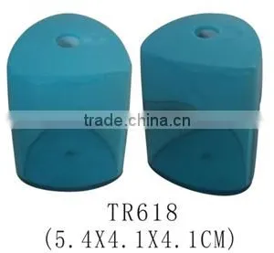 Colorful Plastic Triangle Shape Custom Logo Printed Pencil Sharpener thumbnail-1