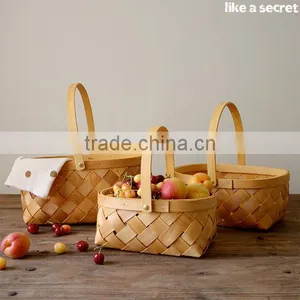 Wholesale Cheap Water Fir Wood Chip Fruit Basket thumbnail-1