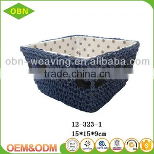 Latest Design Wholesale Customized Pure Handmade Colorful Woven Mini Cheap Empty Gift Basket thumbnail-3