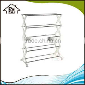 NBRSC Cheap Portable 5 Tier Foldable Stainless Steel Plastic Shoe Rack Shoes Storage Rack thumbnail-4