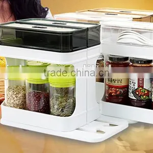 Wholesale Plastic Multifuction Bottle Storage Box for Kitchen thumbnail-1