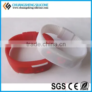 Factory Price LED Figures Display Silicone Wristband thumbnail-1