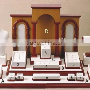 China Exhibitor Organizer for Shop Counter and Store Window Leather Jewelry Display Set thumbnail-1
