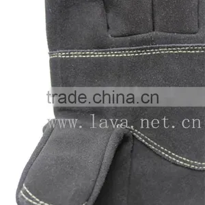 Cow Split Leather Roping Gloves/Outdoor Gloves for Fast Roping thumbnail-3