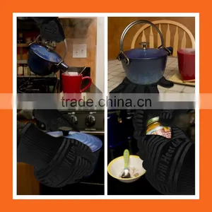BBQ Grill Heat Resistant Cooking Oven Gloves thumbnail-5