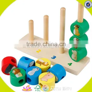 Wholesale Funny Kids Wooden Stacking Animal Blocks Toy Hot Sale Interesting Baby Wooden Stacking Animal Blocks Toy W13D095 thumbnail-1