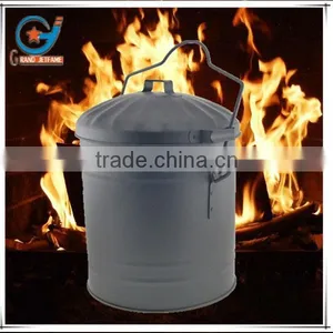 Household Matte Black Metal Round Bin thumbnail-1