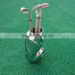 High End Wholesale Gofl Gift Metal Material Golf Bag Brush Pot thumbnail-2